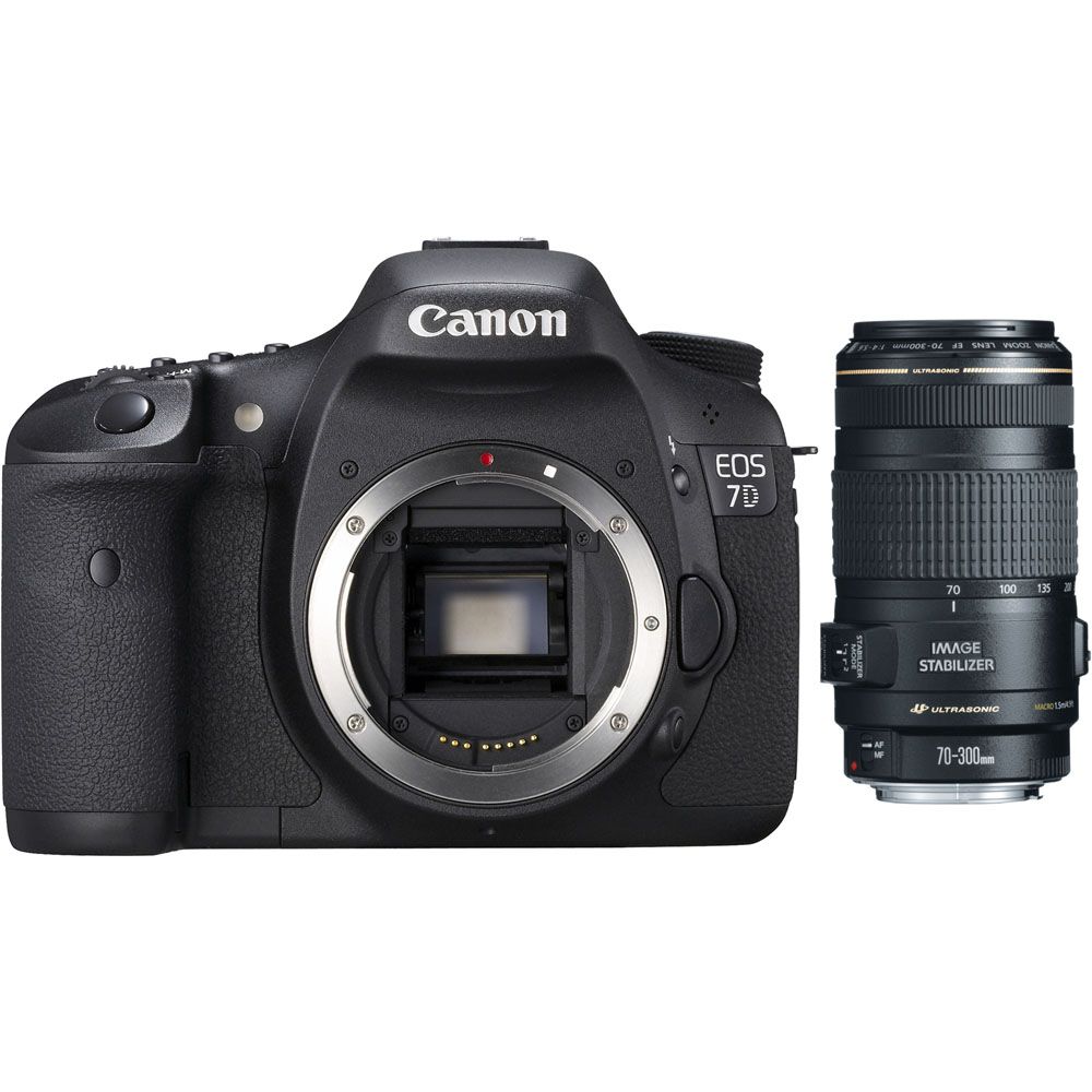 Canon 3814B004L2-KIT EOS 7D 18MP Digital SLR Camera Body and EF 70-300mm f/4-5.6 IS USM Telephoto Zoom Lens at Kmart.com