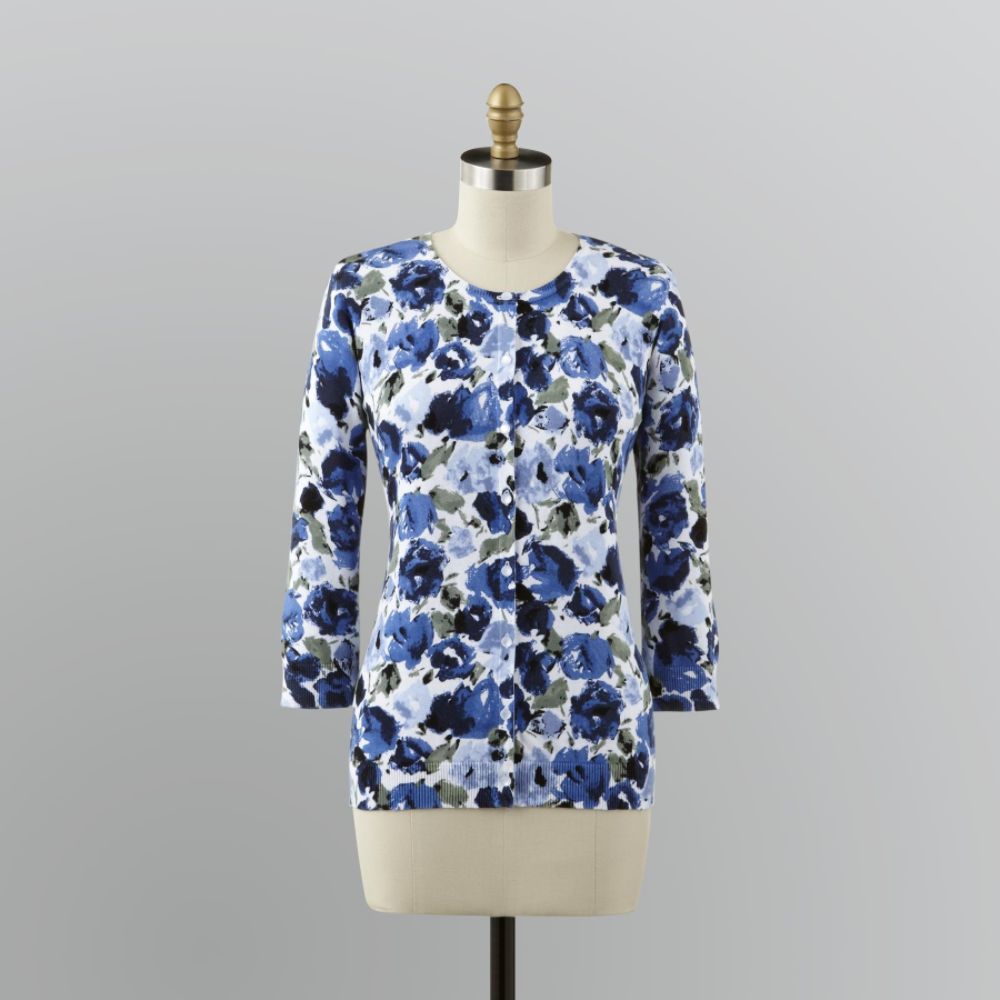 Laura Scott Women's Crew Neck Cardigan Sweater at Sears.com