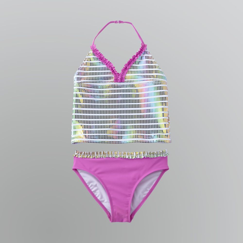 Joe Boxer Girl's Foil-Print Tankini