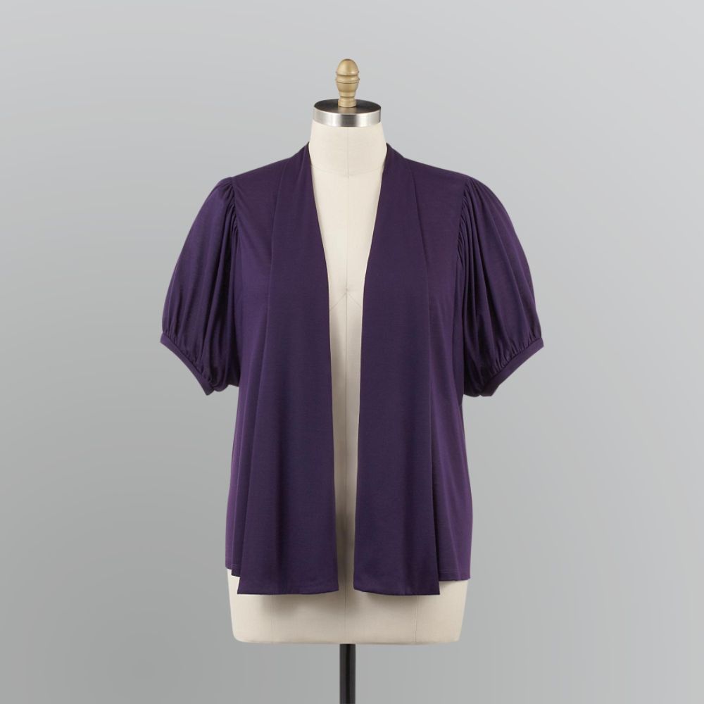 Beverly Drive Women's Plus Short Sleeve Dolman Sleeve Cardigan at Sears.com
