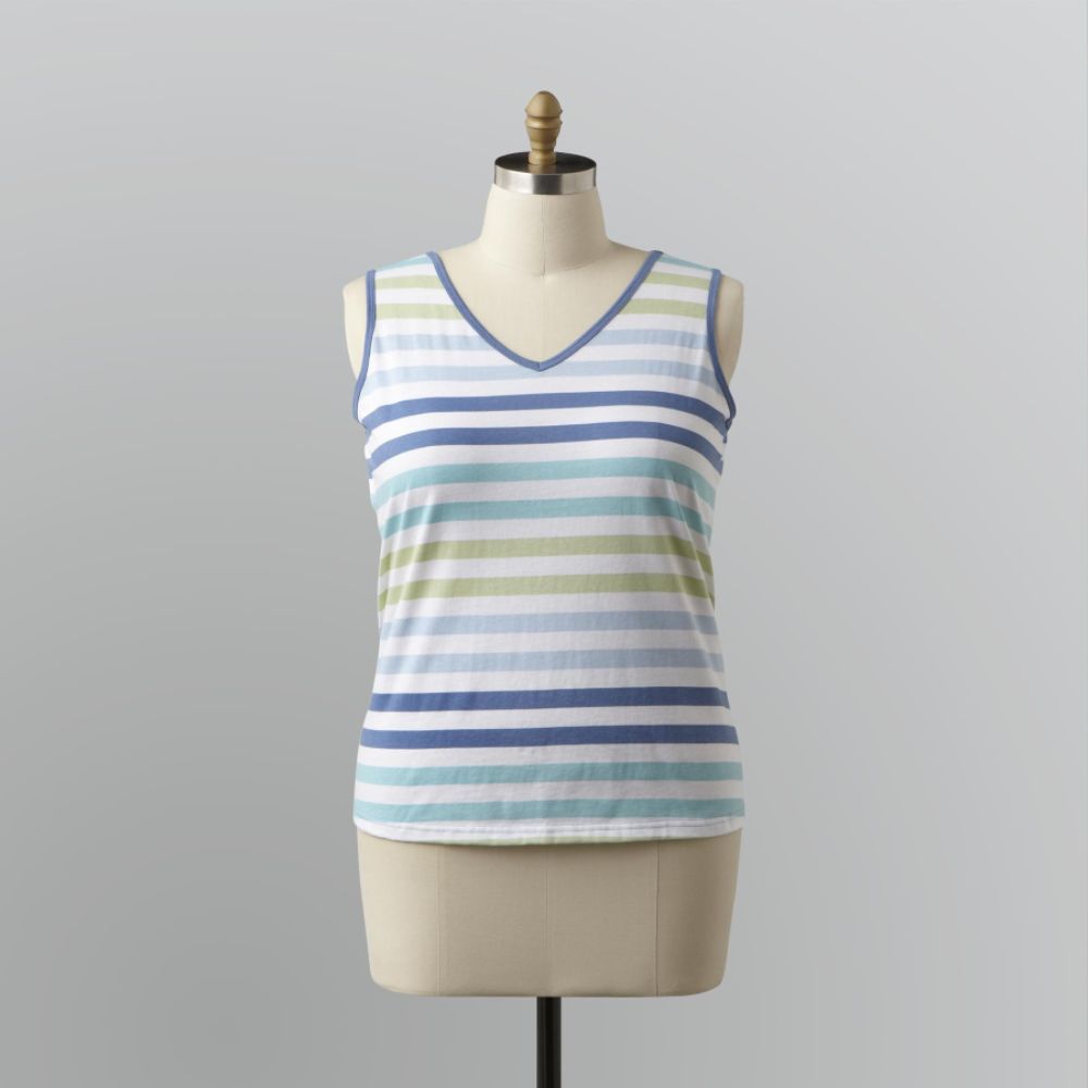 Basic Editions Women's Plus V-Neck Tank at Kmart.com