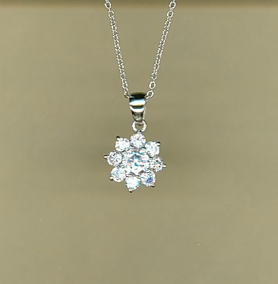 Diamonesse Sterling Silver Cluster Flower Pendant at Kmart.com