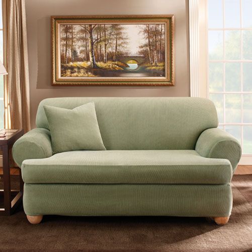 Sure Fit Inc STRETCH STRIPE 2PC T SOFA SLIPCOVER at Sears.com