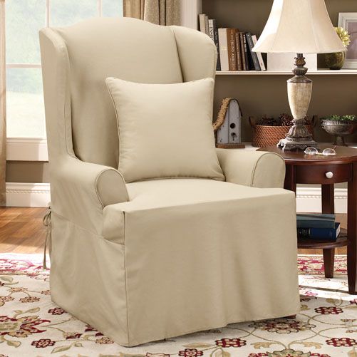 Sure Fit Inc TWILL SUPREME CORDED WING CHAIR at Sears.com