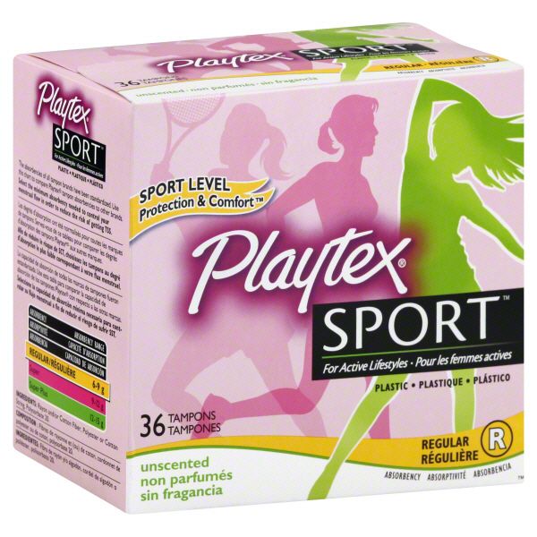 Playtex Sport Tampons, Plastic, Regular Absorbency, Unscented, 36 tampons at Kmart.com