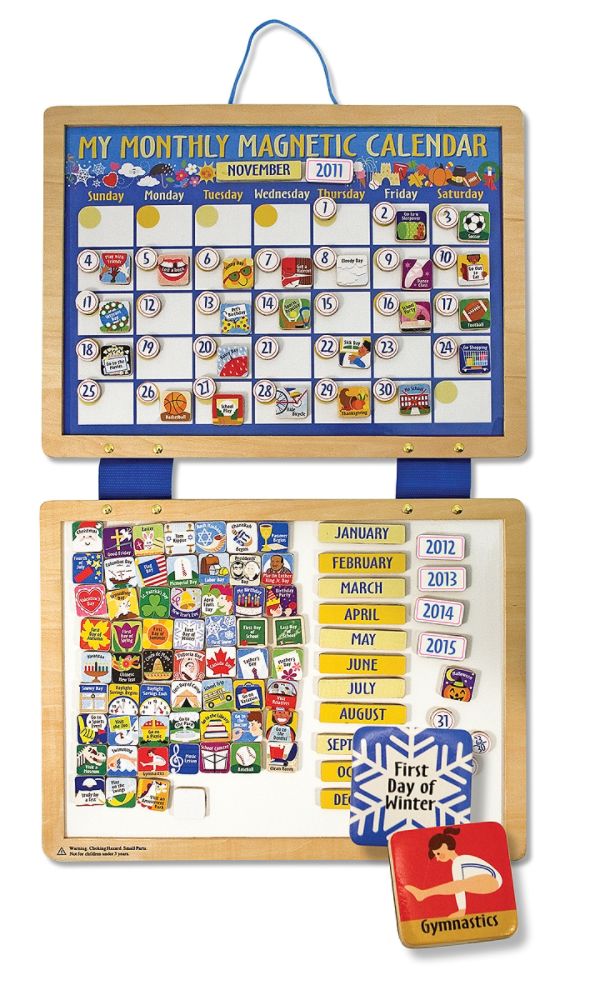 Melissa & Doug My Monthly Magnetic Calendar Children's Toys