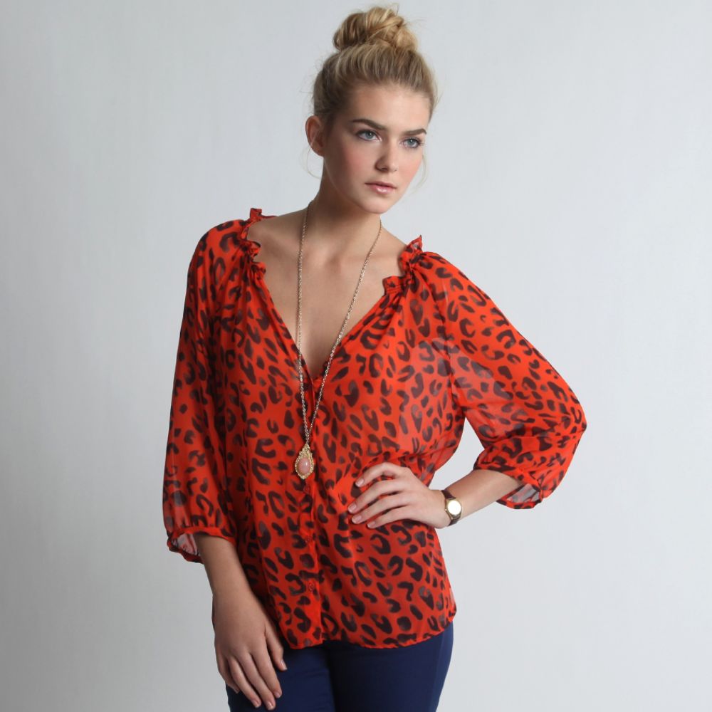 UK Style by French Connection Women's Sheer Blouse at Sears.com