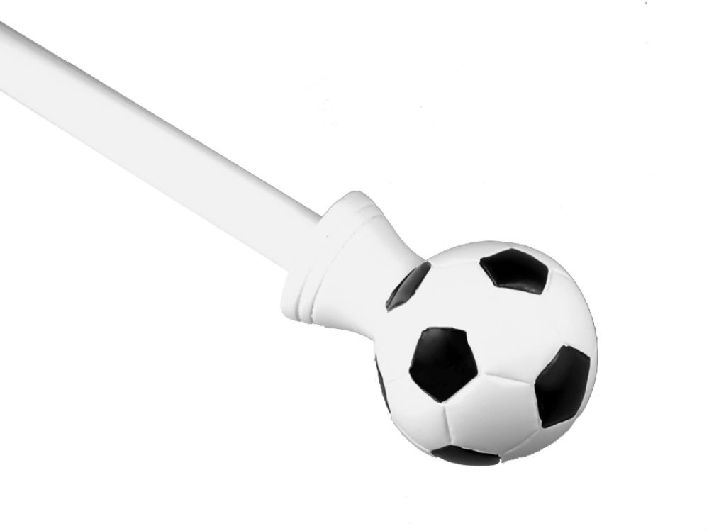 BCL Drapery Hardware, Soccer Ball Curtain Rod, 28-inch to 48-inch