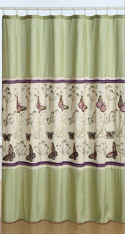Essential Home BUTTERFLY FABRIC SHOWER CURTAIN at Kmart.com