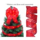 Starlite Creations 12Ft LED Christmas Décor Ribbon Lights, 36 Lights, Red