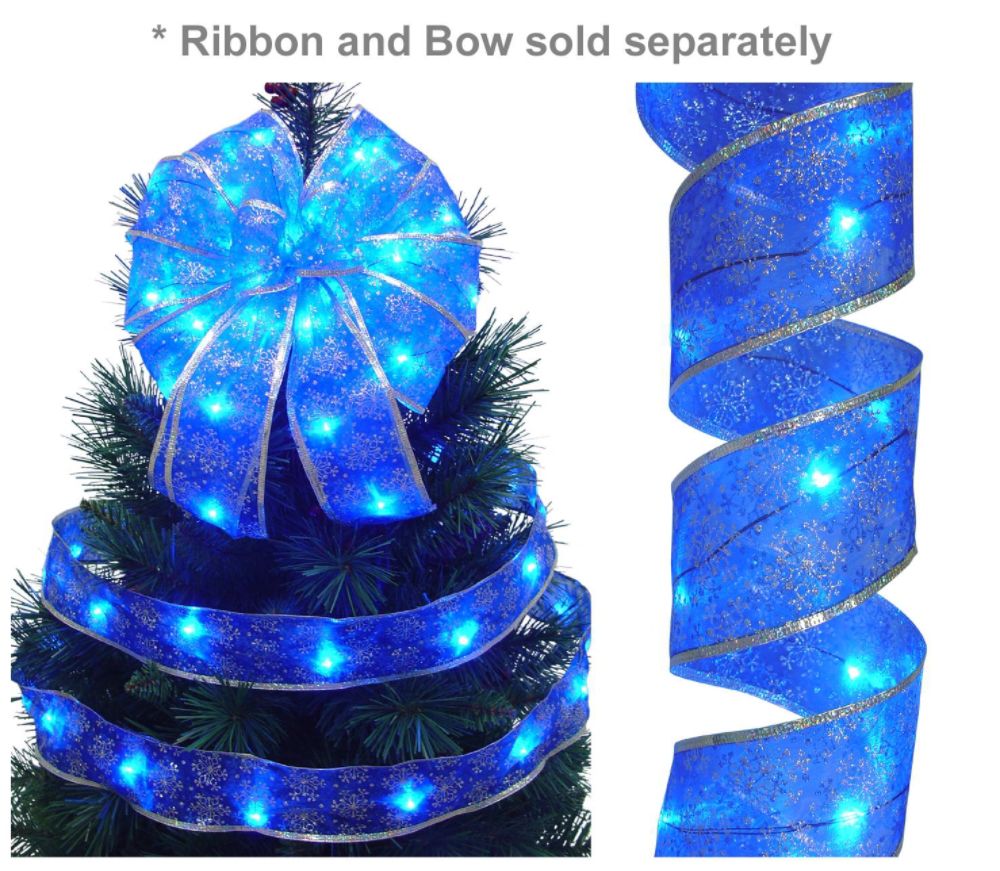 Starlite Creations 12Ft LED Christmas Décor Ribbon Lights, 36 Lights, Blue at Kmart.com