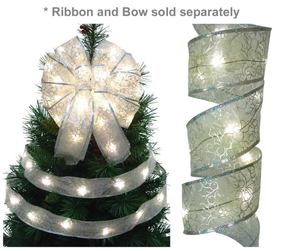 Starlite Creations 12Ft LED Christmas Décor Ribbon Lights, 36 Lights, White at Kmart.com
