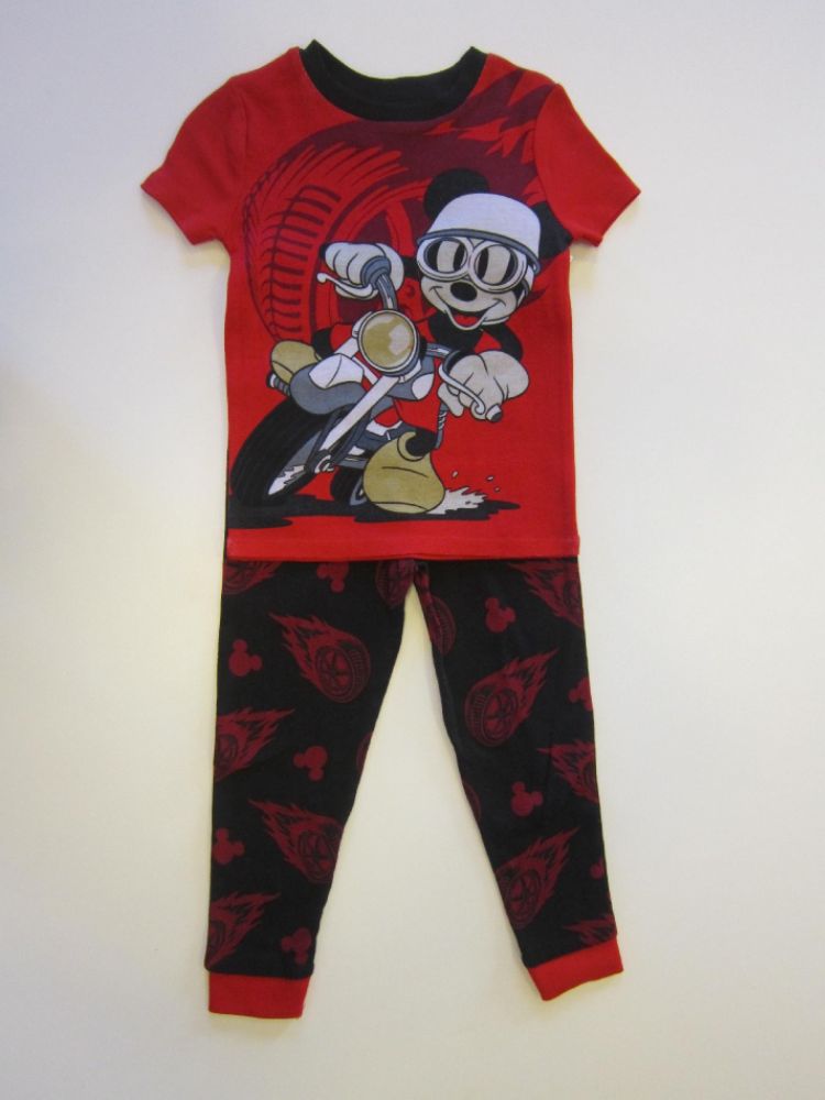 Disney Toddler Boy’s Mickey Mouse Motorcycle Pajama Set – 2Pc at Sears.com