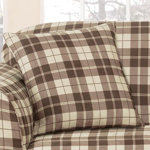 Sure Fit Inc SOFT SUEDE PLAID PILLOW