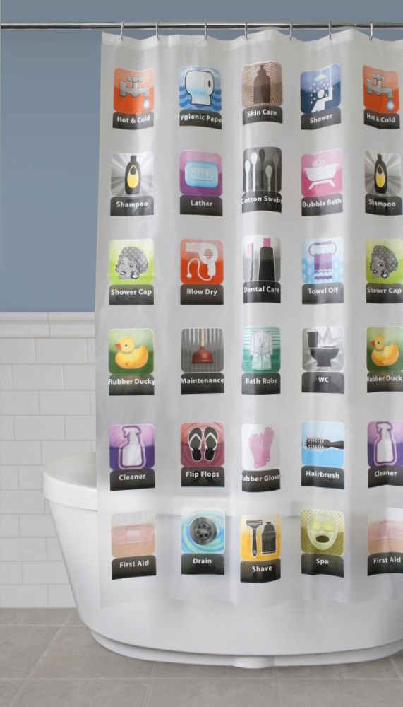 Essential Home SHOWER CURTAIN IBATH FROSTY PEVA at Kmart.com
