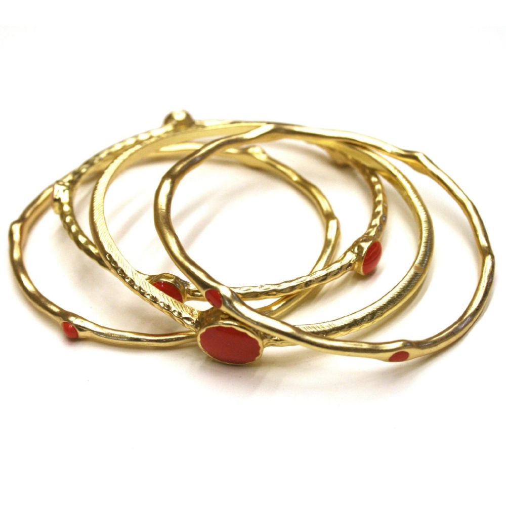 Sofia by Sofia Vergara Bangles Set With Stone Accent Gold at Kmart.com