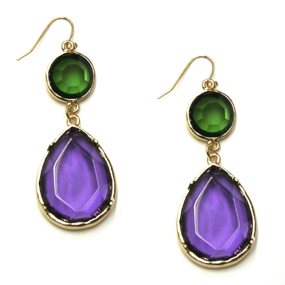 Sofia by Sofia Vergara Stone Teardrop Earrings Purple/Green at Kmart.com