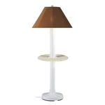 Patio Living Concepts White Catalina II 63.5 inch high Floor Lamp with Table and Teak shade at Kmart.com