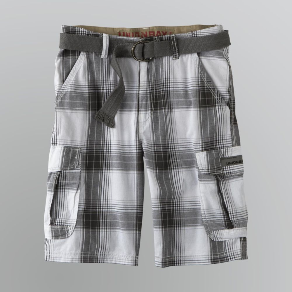 Unionbay Men's Cargo Plaid Shorts With Belt at Sears.com