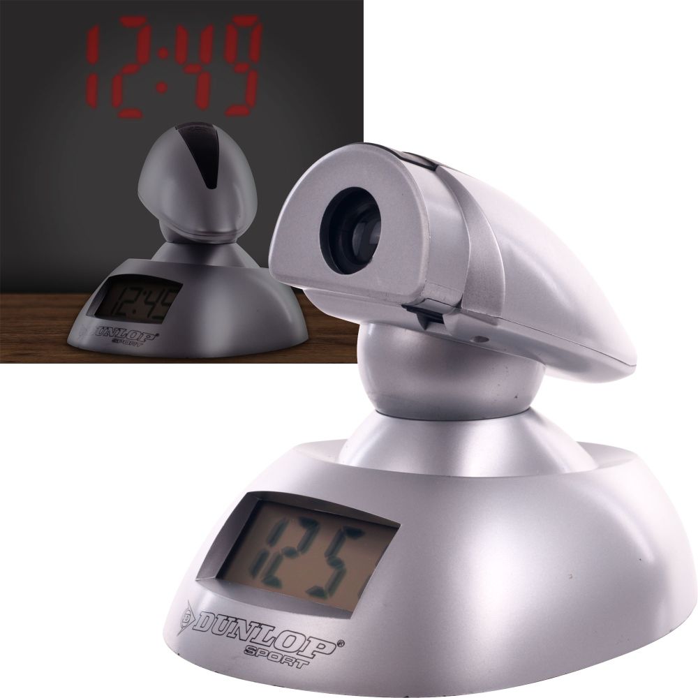 Dunlop Sport Projection Clock with Alarm &