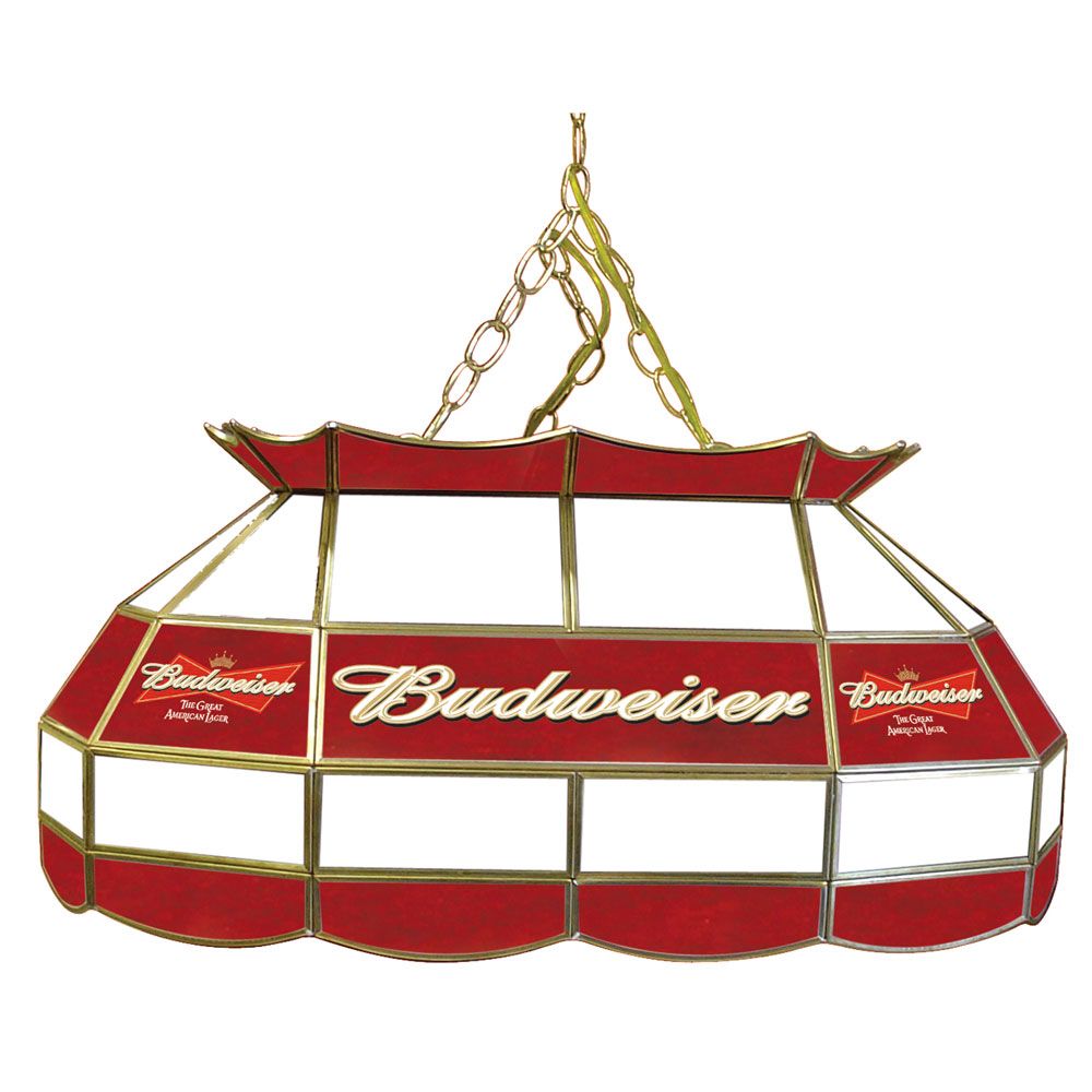 Budweiser Pool Table on Budweiser 28 Inch Stained Glass Pool Table Light Lamp