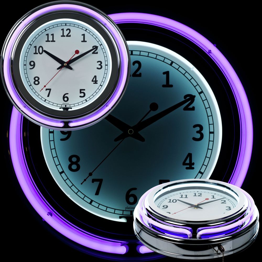 Trademark 14 Inch Double Ring Neon Clock