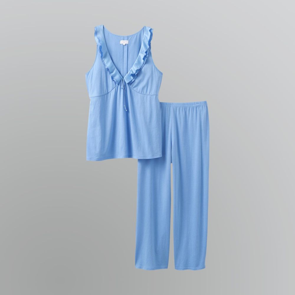 Jaclyn Smith Women's Satin Trim Knit Pajama Set at Kmart.com