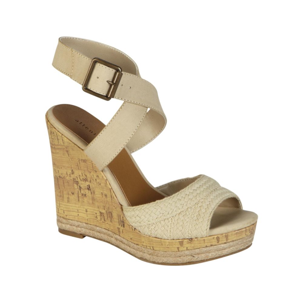Attention Women's Johanna High Cork Wedge - Natural at Kmart.com