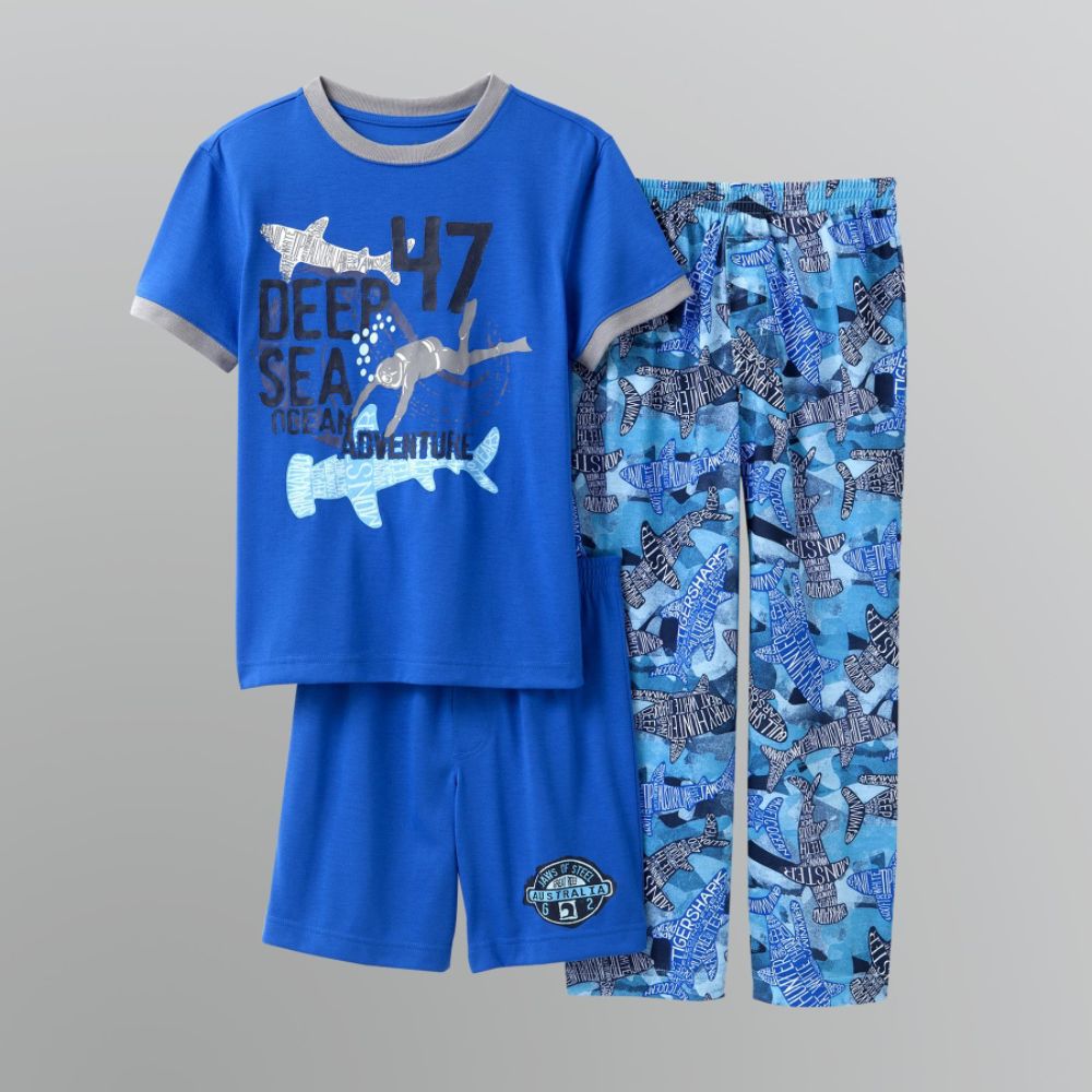 Joe Boxer Boy's Three-Piece Pajama Set - Sharks at Kmart.com
