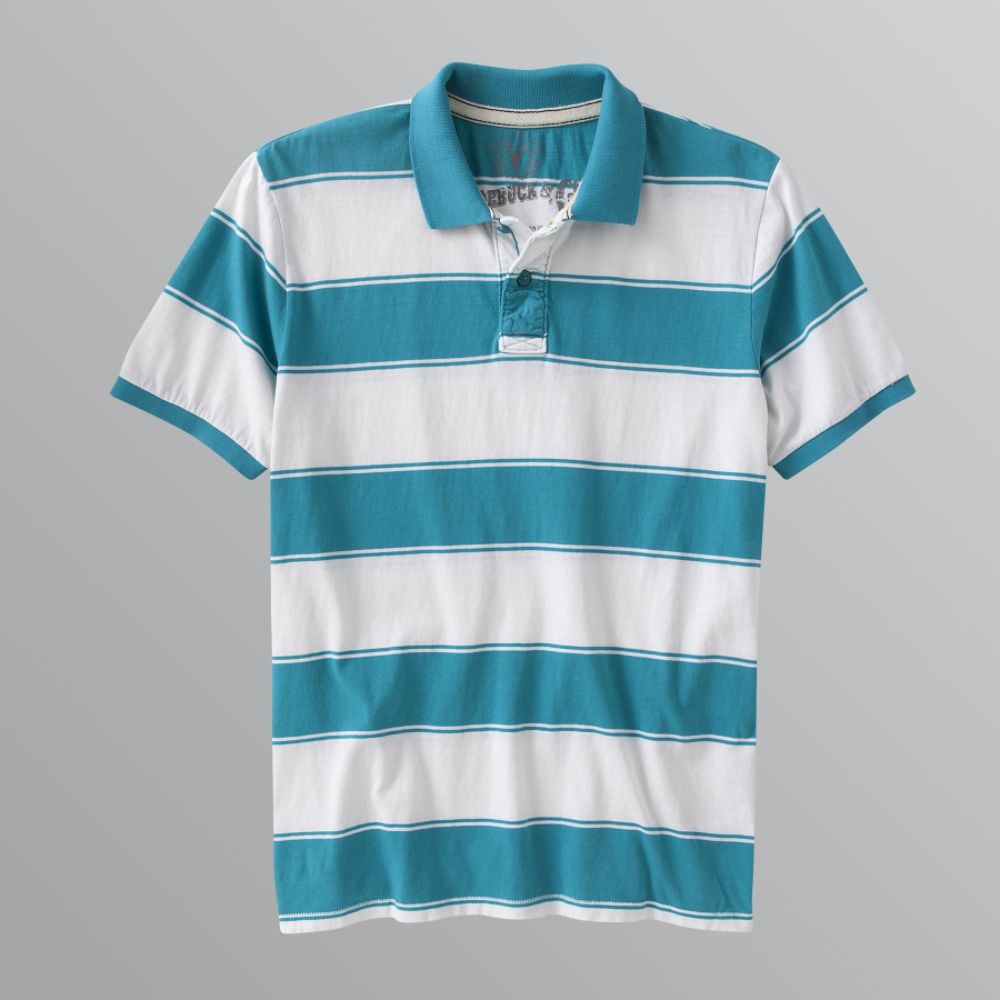 Roebuck & Co. Young Men's Striped Short Sleeve Polo Shirt at Sears.com