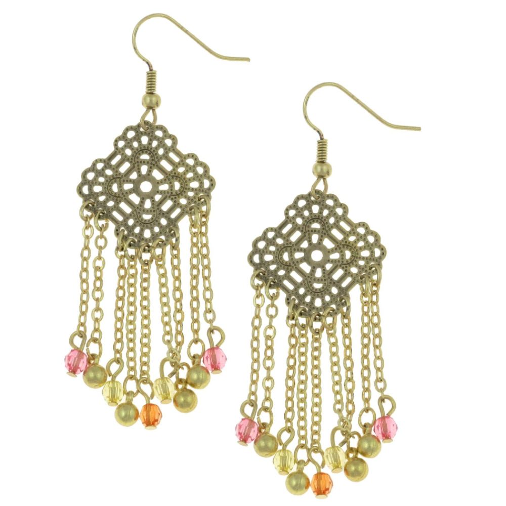Dream Out Loud by Selena Gomez Medallion Lace Earrings With Beads Gold at Kmart.com