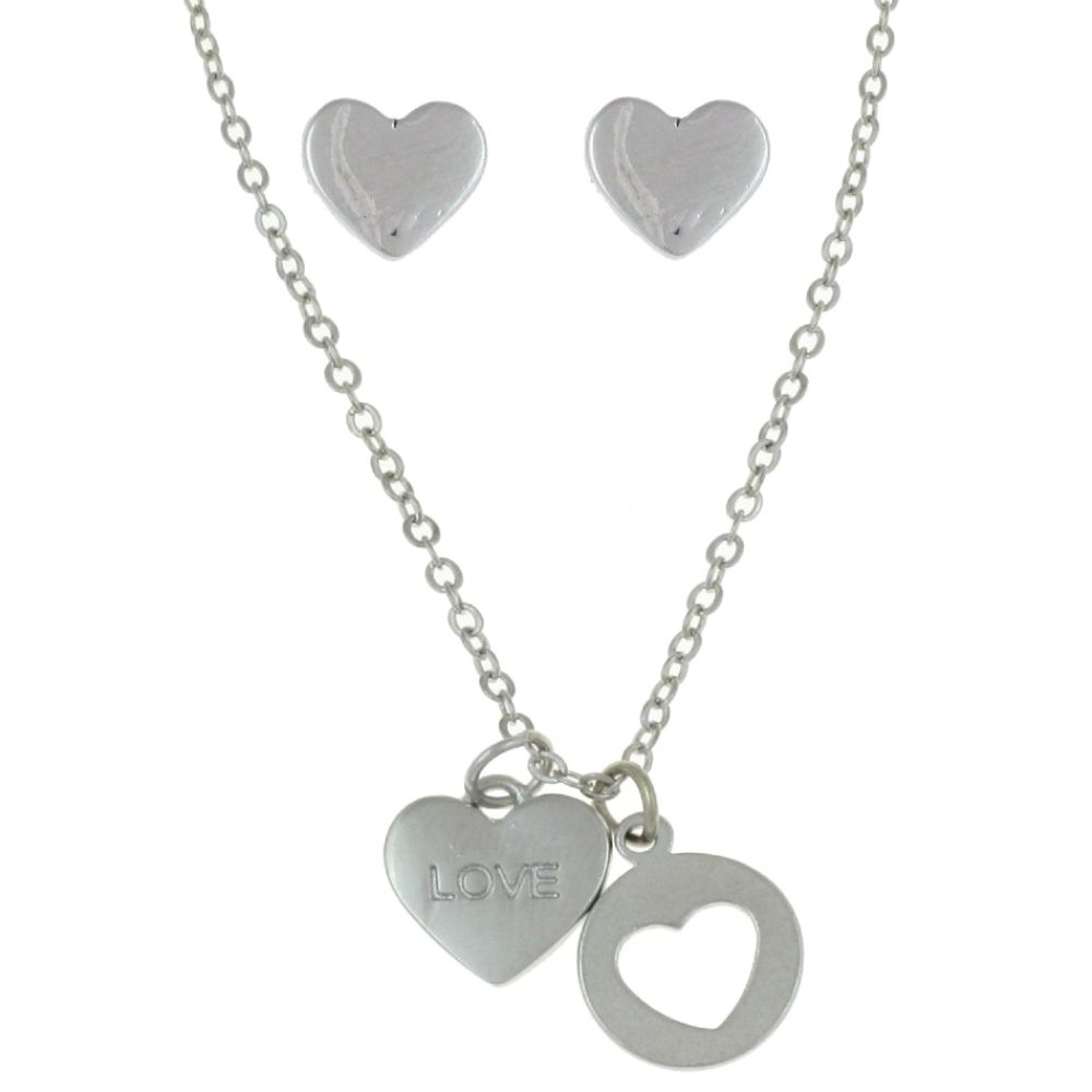 Dream Out Loud by Selena Gomez Hear and Love Charms Necklace Set With Earrings Silver at Kmart.com