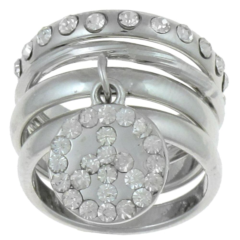 Dream Out Loud by Selena Gomez Four Stack Ring Peace and Gems Silver at Kmart.com