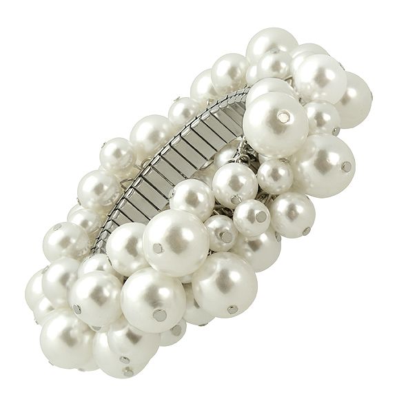 Jaclyn Smith Acrylic Cultured Pearls Stretch Bracelet at Kmart.com