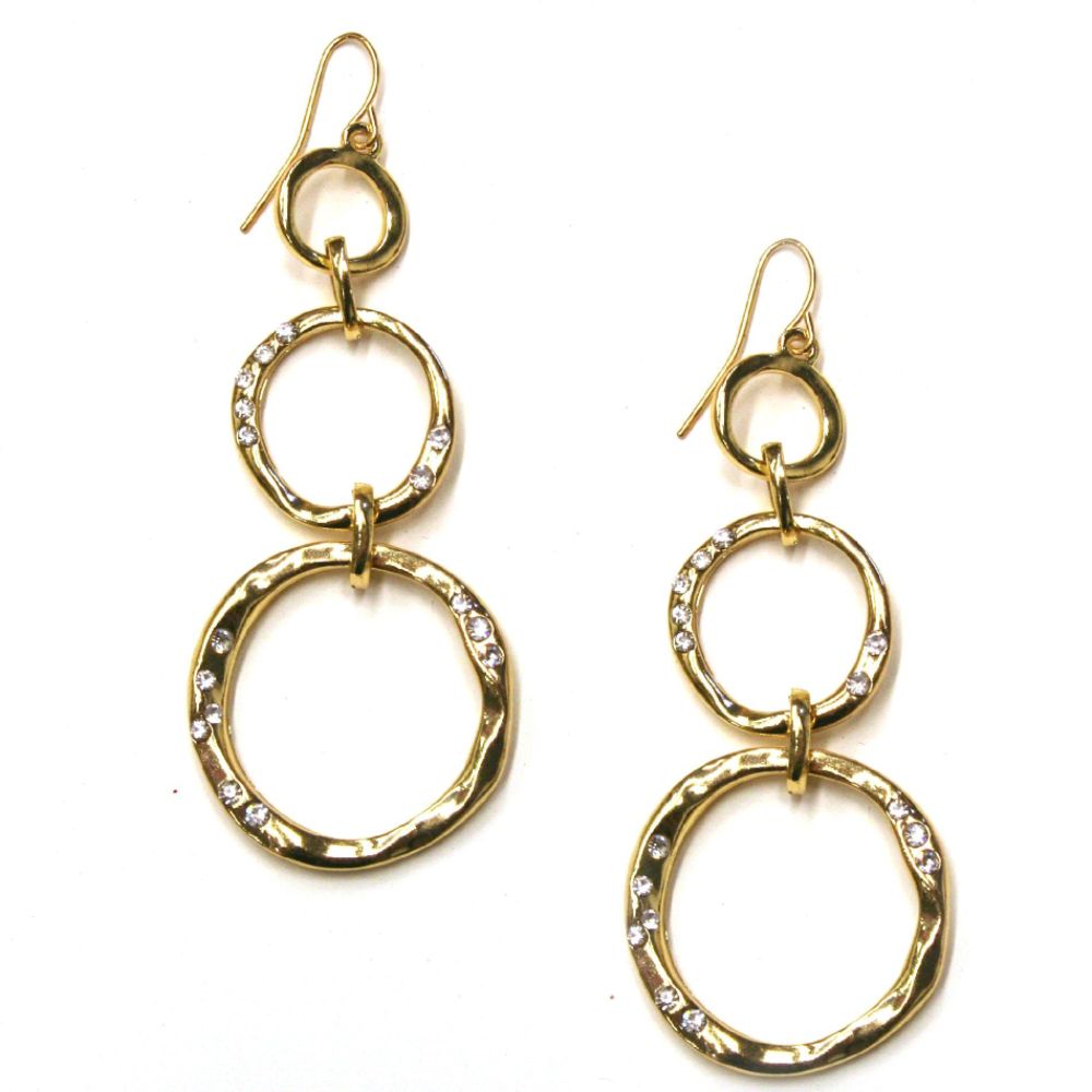 Sofia by Sofia Vergara Ringed Drop Earrings Hammered Finish Gold at Kmart.com