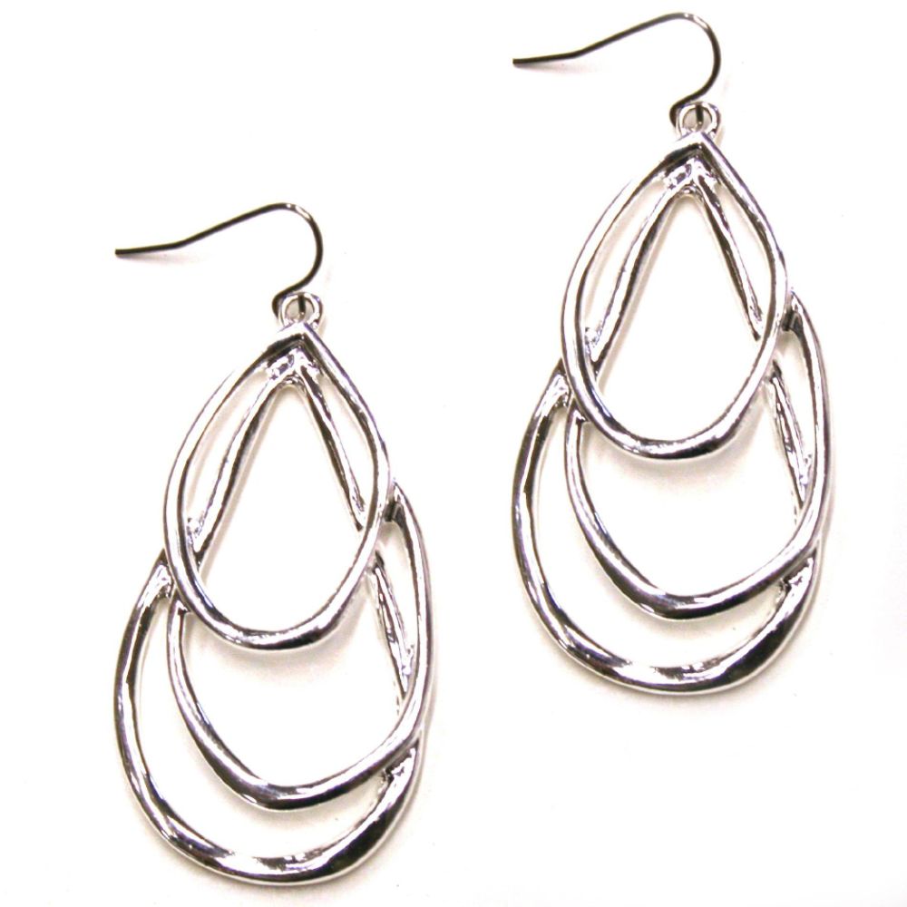 Sofia by Sofia Vergara Irregular Rings Earrings Silver Finish at Kmart.com