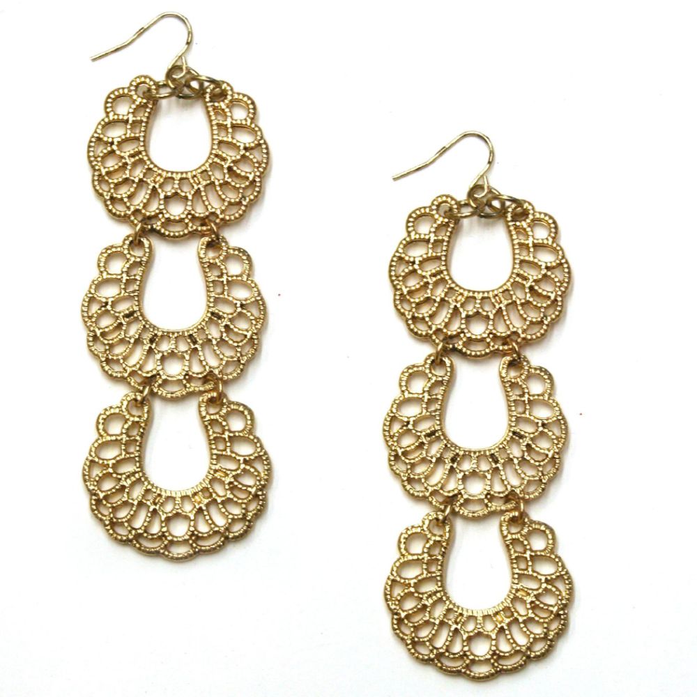 Sofia by Sofia Vergara Filigree Tiered Earrings Gold Tone at Kmart.com