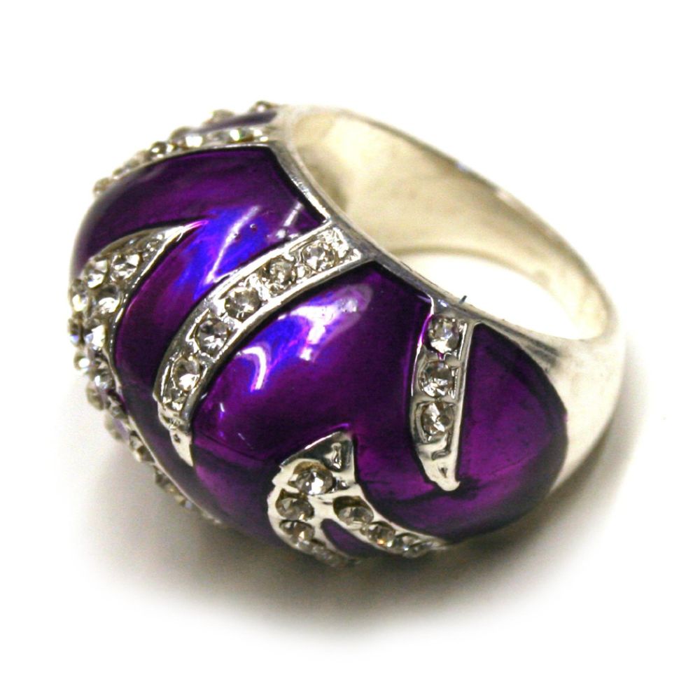 Sofia by Sofia Vergara Textured Ring With Gems Purple/Blue at Kmart.com