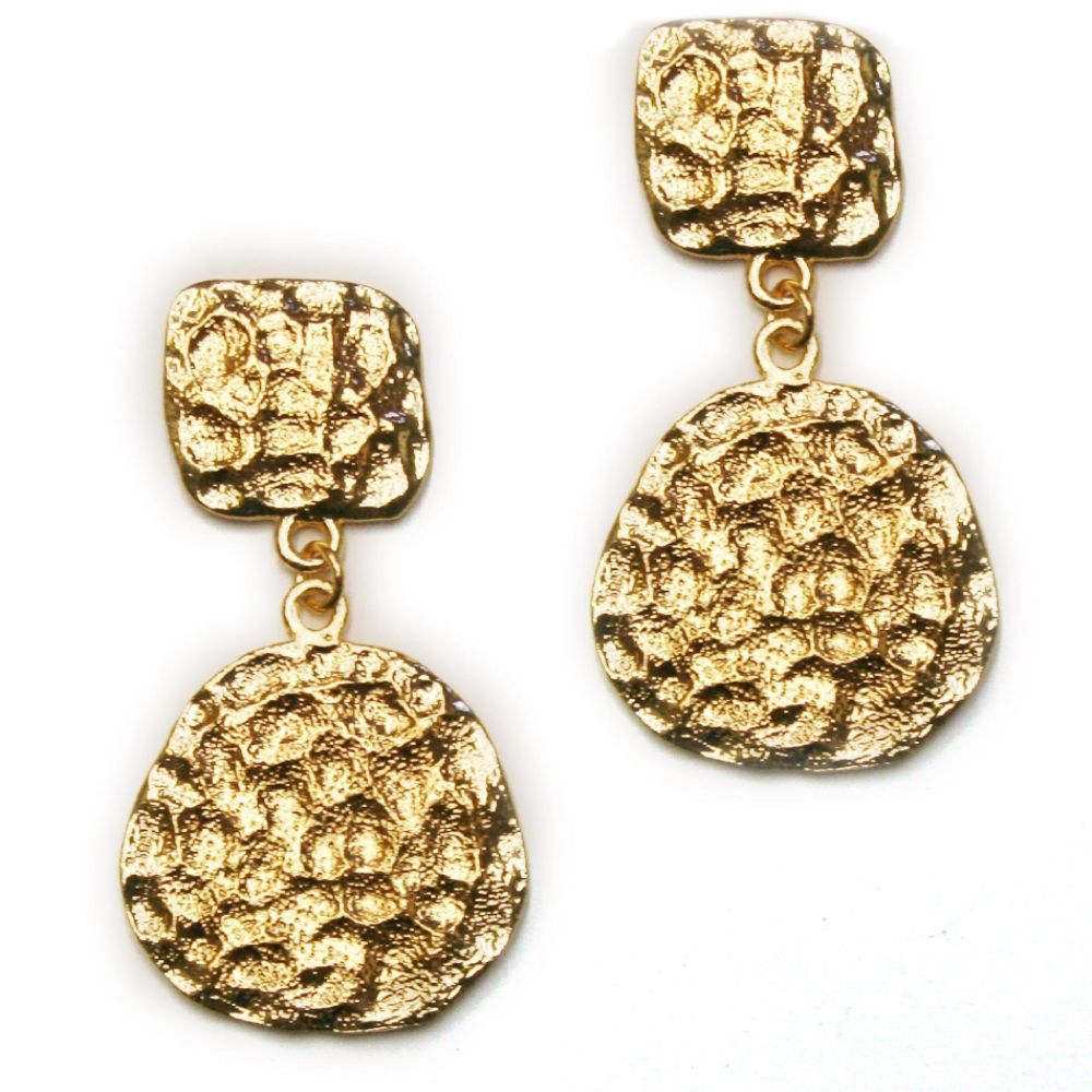 Sofia by Sofia Vergara Textured Drop Earrings Square Tops Gold Tone at Kmart.com