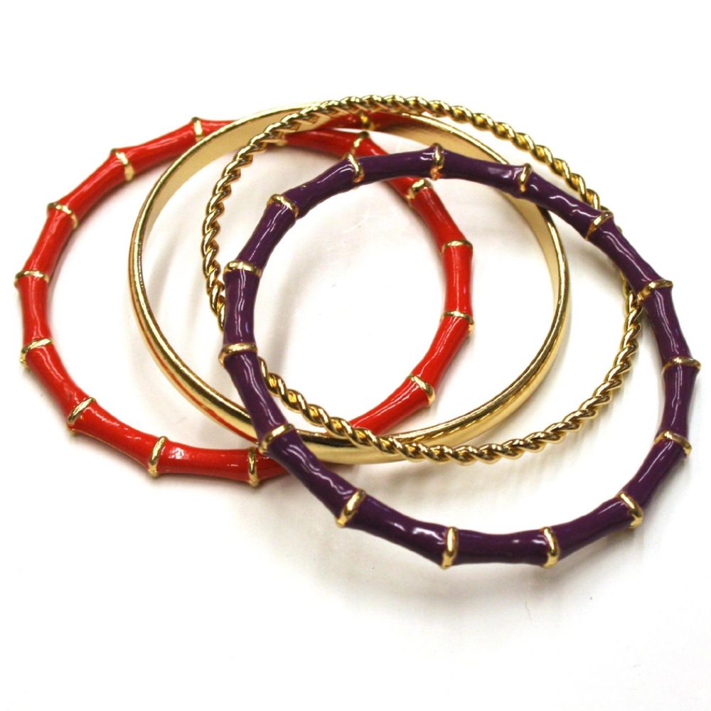 Sofia by Sofia Vergara Bangle Set Gold Tone and Multihued at Kmart.com
