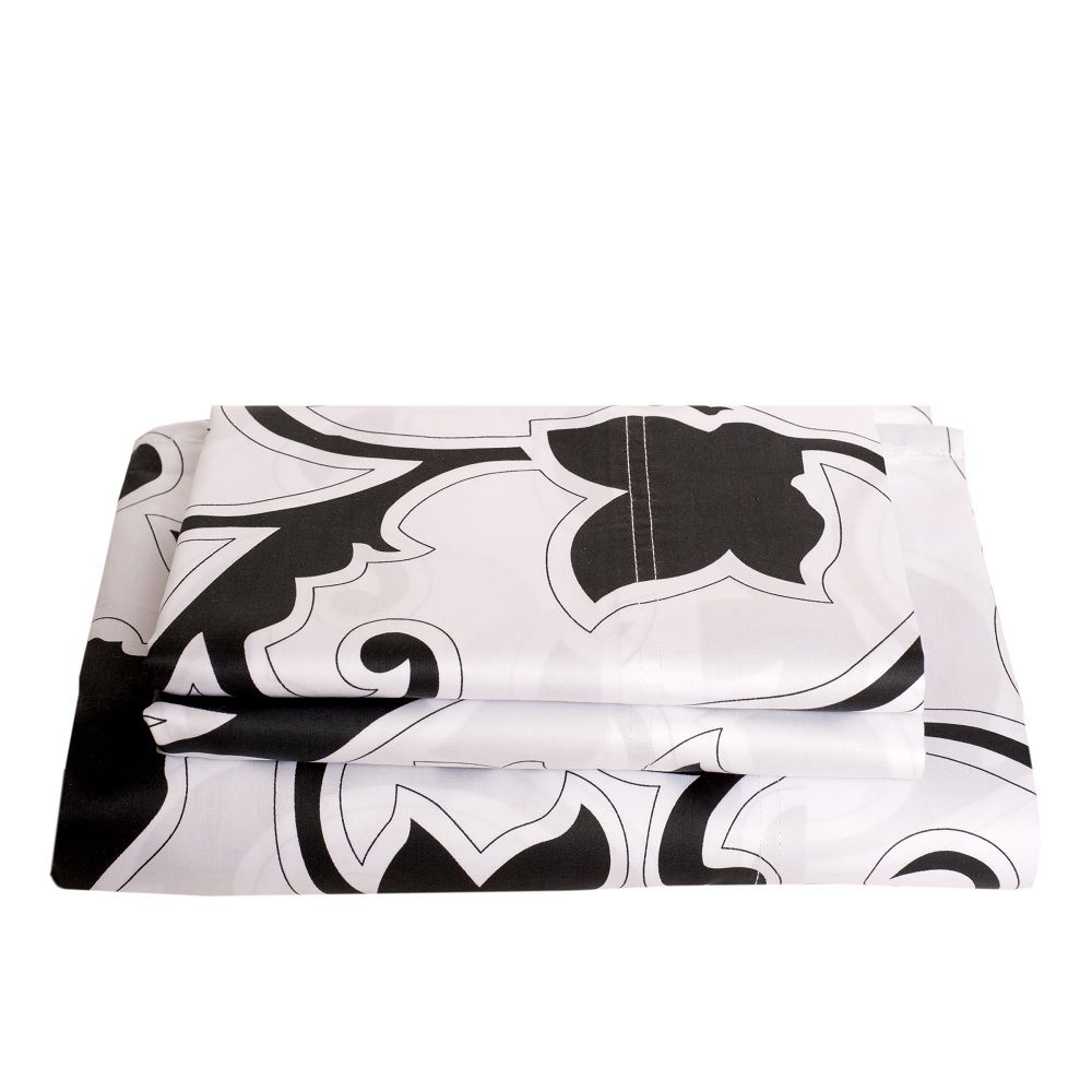 Tribeca Living Venice Leaf Print Egyptian Cotton 350 Thread Count Deep Pocket Sheet Set King at Kmart.com