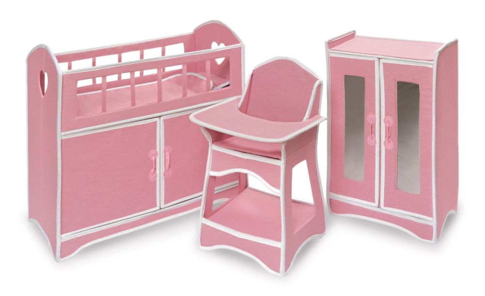 Badger Basket Folding Doll Furniture Set with Storage Crib, High Chair, and Armoire at Kmart.com