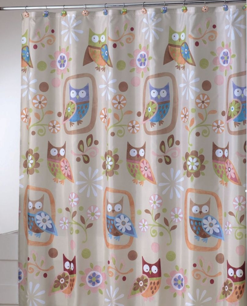 Essential Home OWL SHOWER CURTAIN