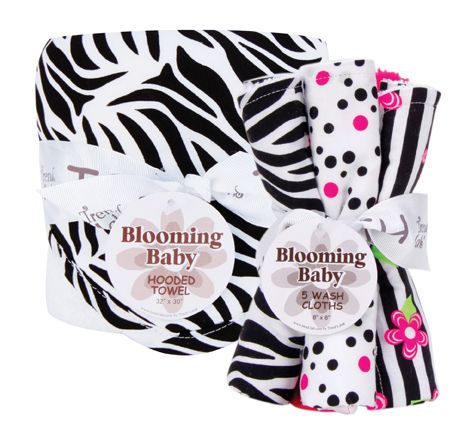 Trend-Lab Black & White Zebra Hooded Towel and Wash Cloth at Sears.com