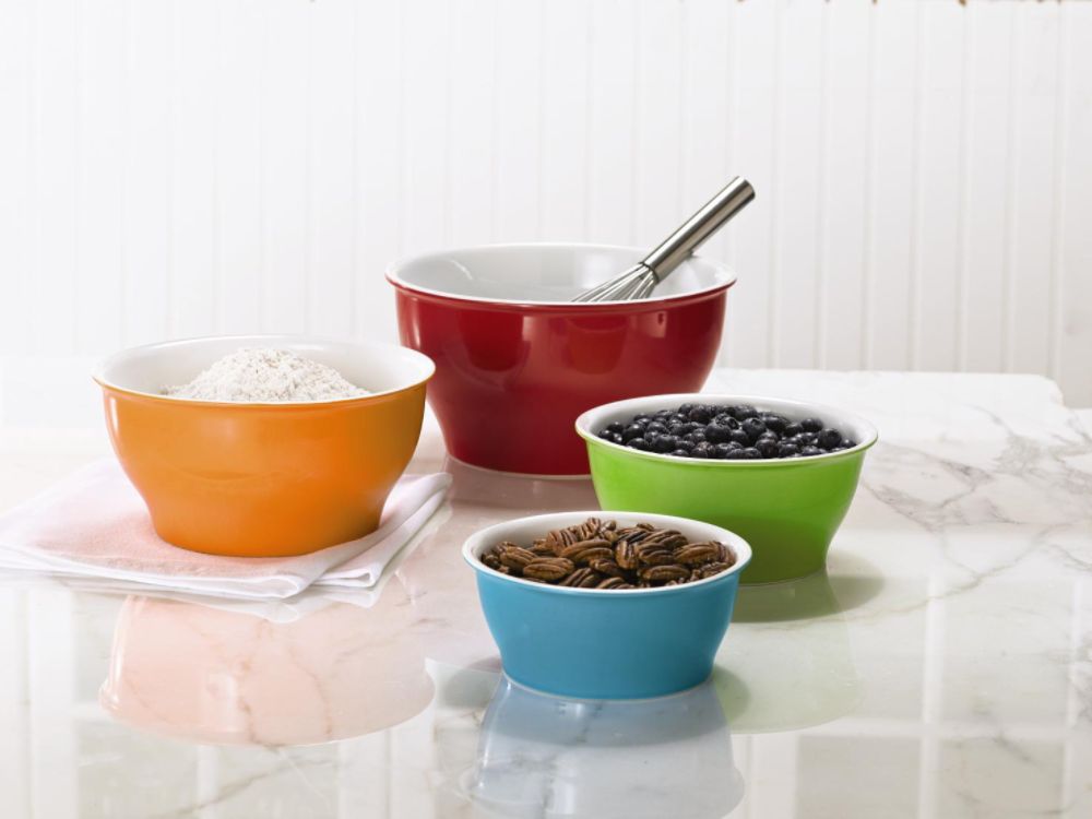 Sandra by Sandra Lee 4 Pack Ceramic Mixing