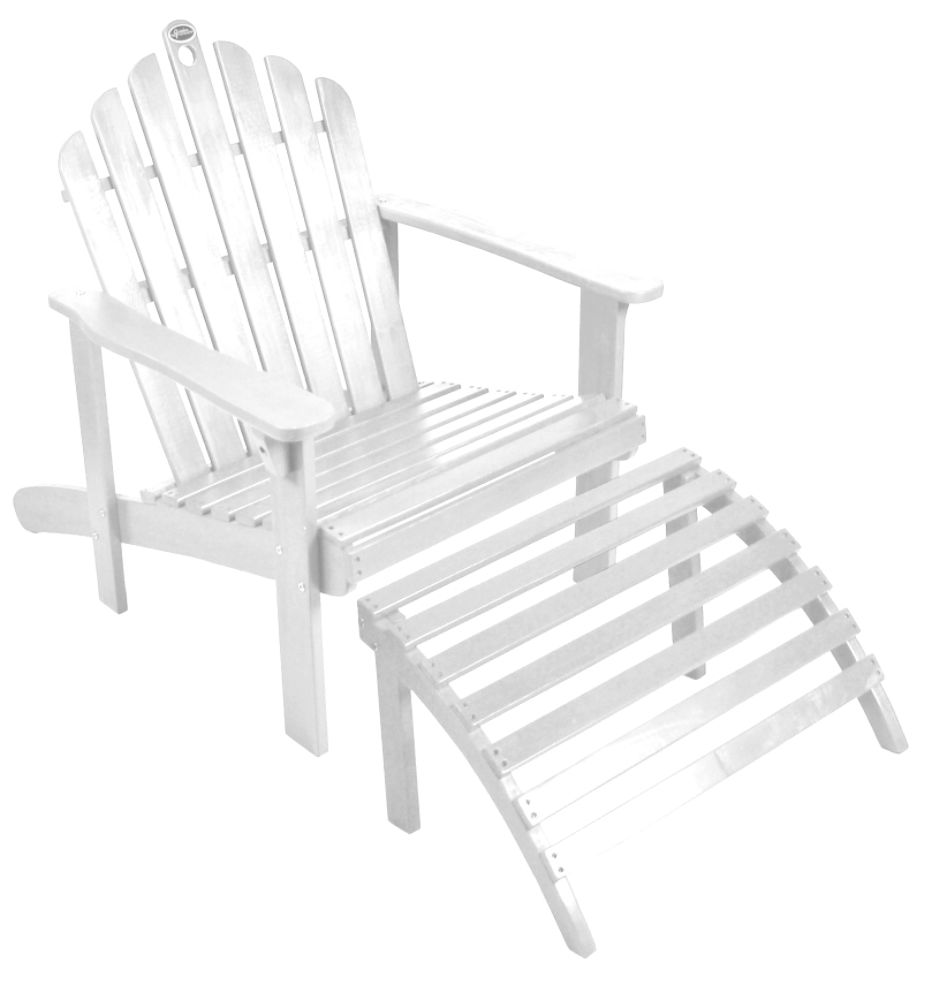 White Adirondack Chair with Ottoman at Sears.com