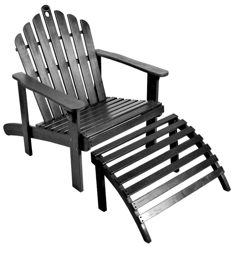 Black Adirondack Chair with Ottoman at Kmart.com