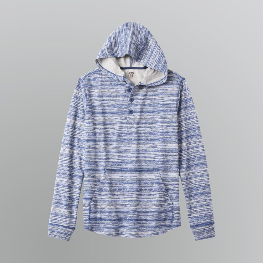 Route 66 Young Men's Hooded Henley Shirt