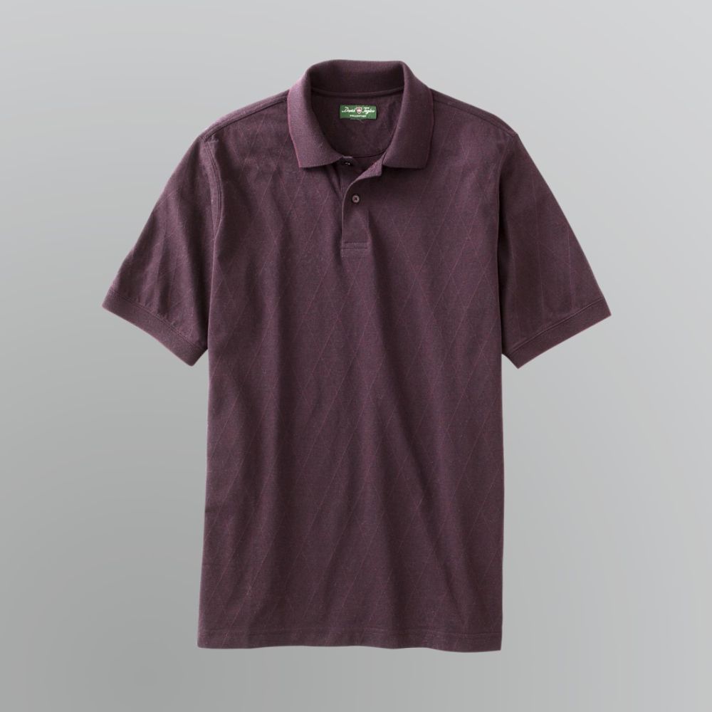 David Taylor Men's Jacquard Polo Shirt at Kmart.com