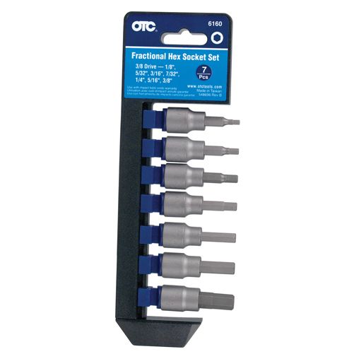 OTC&nbsp; OTC6160 7 PC FRACTIONAL HEX BIT SQ. DR. SOCKET SET
